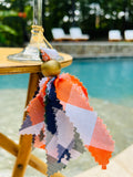 Orange, Green & Navy Tassels
